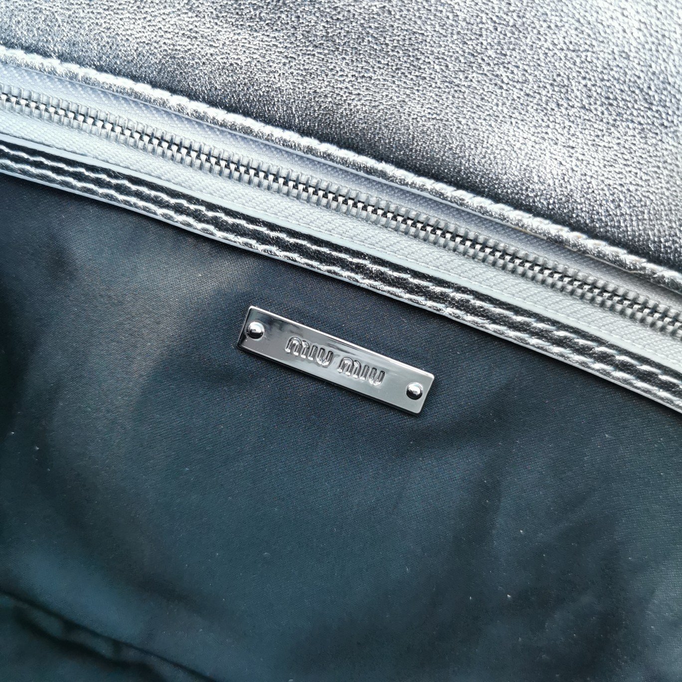 MIUMIU缪缪小提花皱褶凸纹压花钻石链条包5BD233