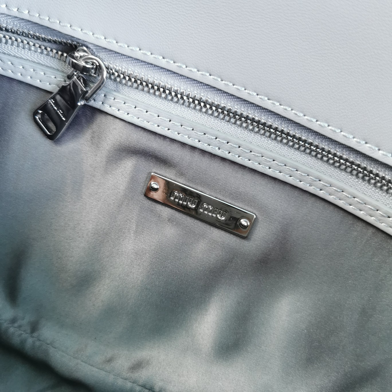 MIUMIU缪缪小提花皱褶凸纹压花钻石链条包5BD233