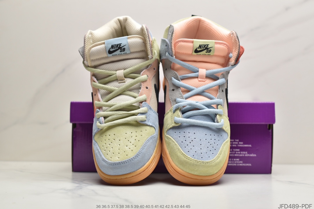 170 公司级耐克Nike SB Dunk High Pro Spectrum 彩蛋 扣篮系列复古高帮休闲运动滑板板鞋CN8345-001