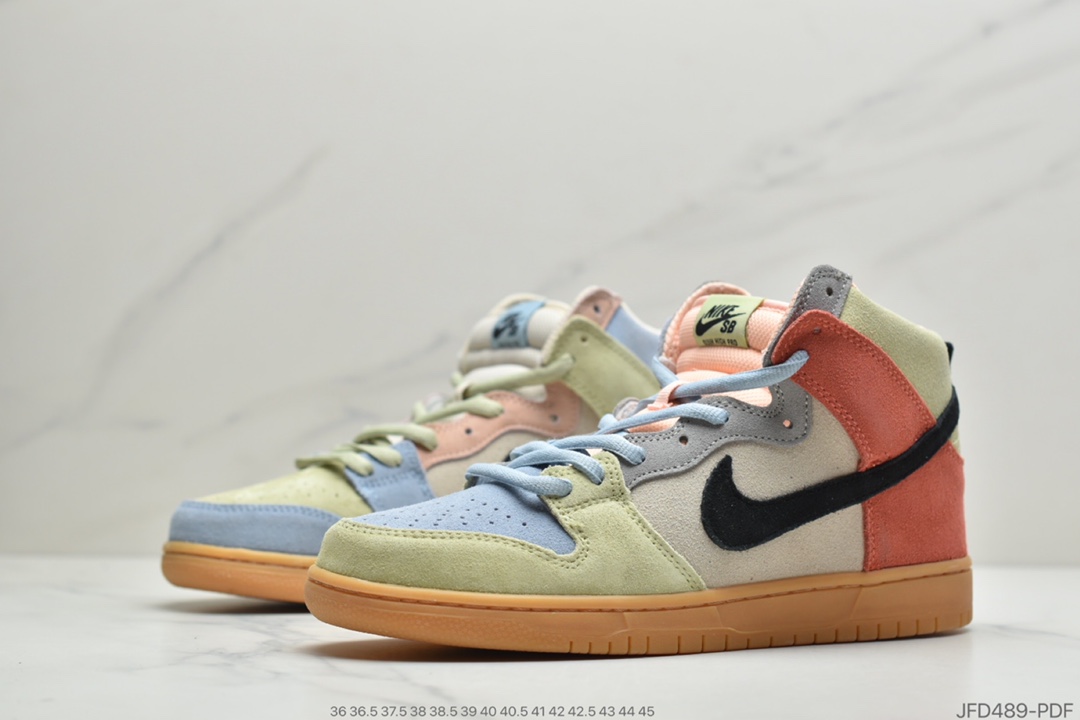 170 公司级耐克Nike SB Dunk High Pro Spectrum 彩蛋 扣篮系列复古高帮休闲运动滑板板鞋CN8345-001
