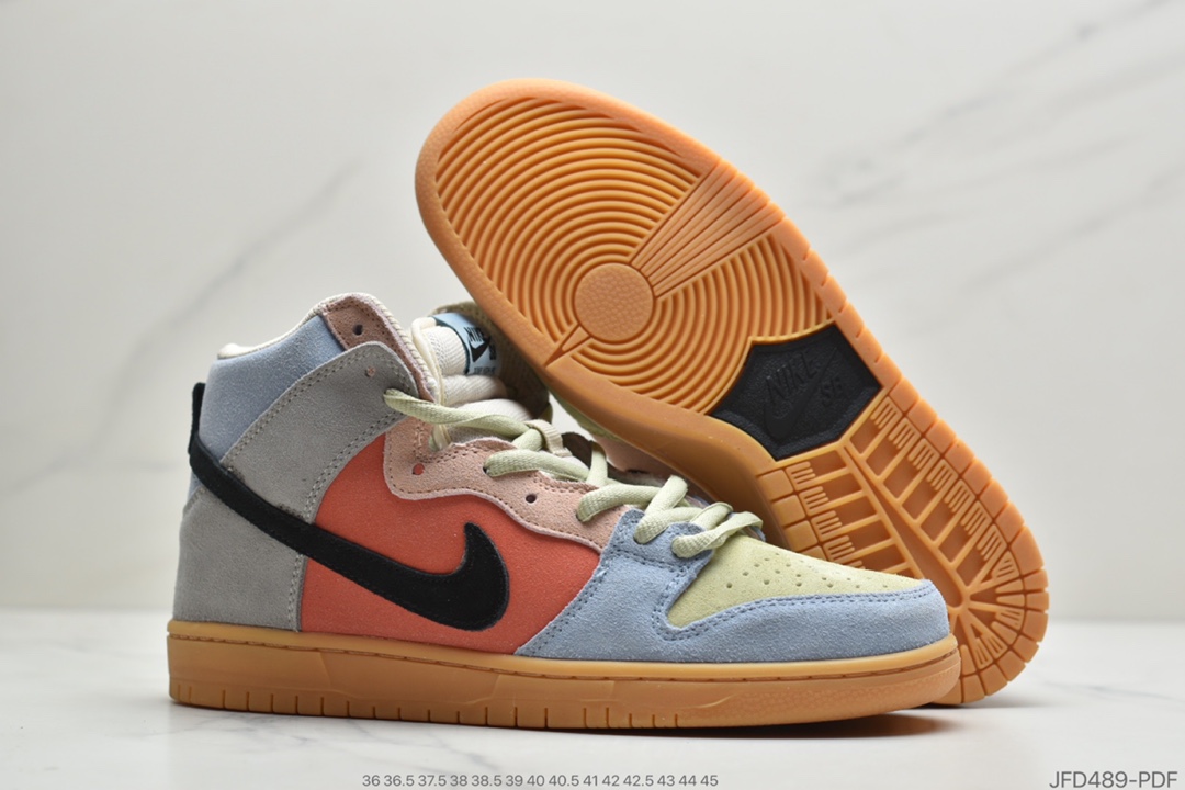 170 公司级耐克Nike SB Dunk High Pro Spectrum 彩蛋 扣篮系列复古高帮休闲运动滑板板鞋CN8345-001