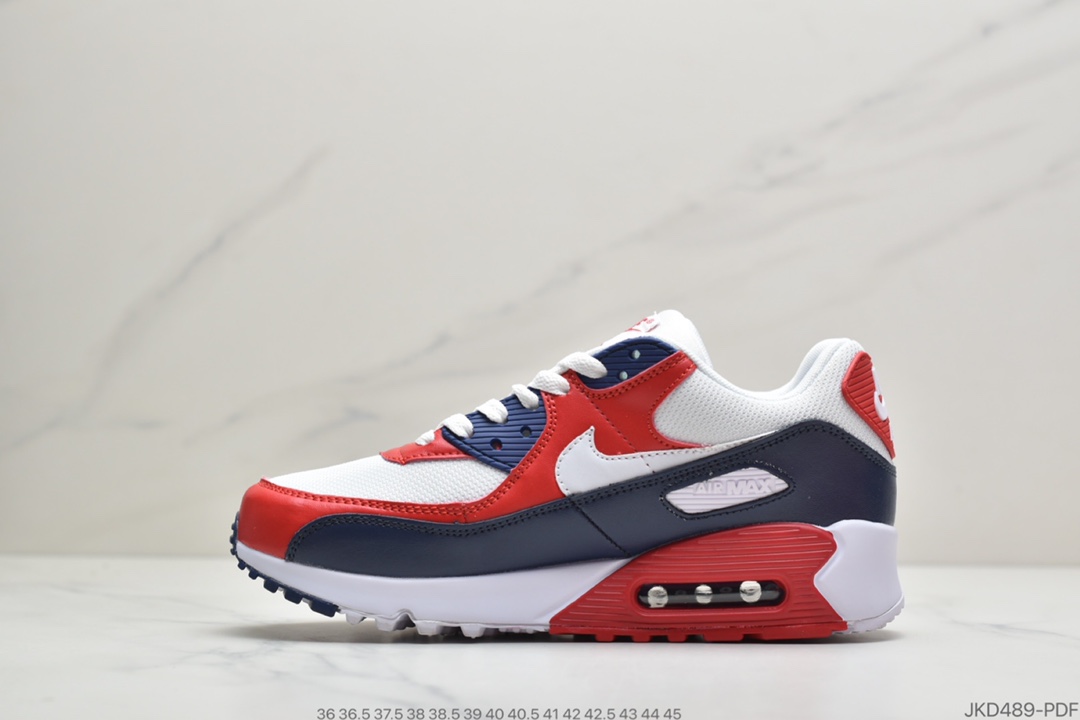 160 公司级耐克 AIR MAX90 跑步鞋皮面透气气垫跑鞋休闲运动鞋