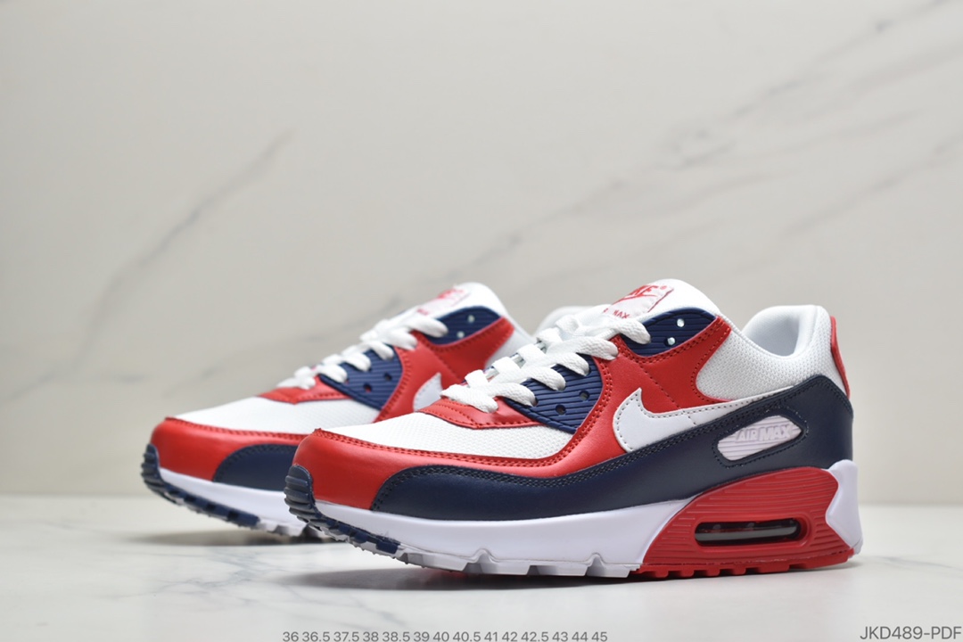 160 公司级耐克 AIR MAX90 跑步鞋皮面透气气垫跑鞋休闲运动鞋