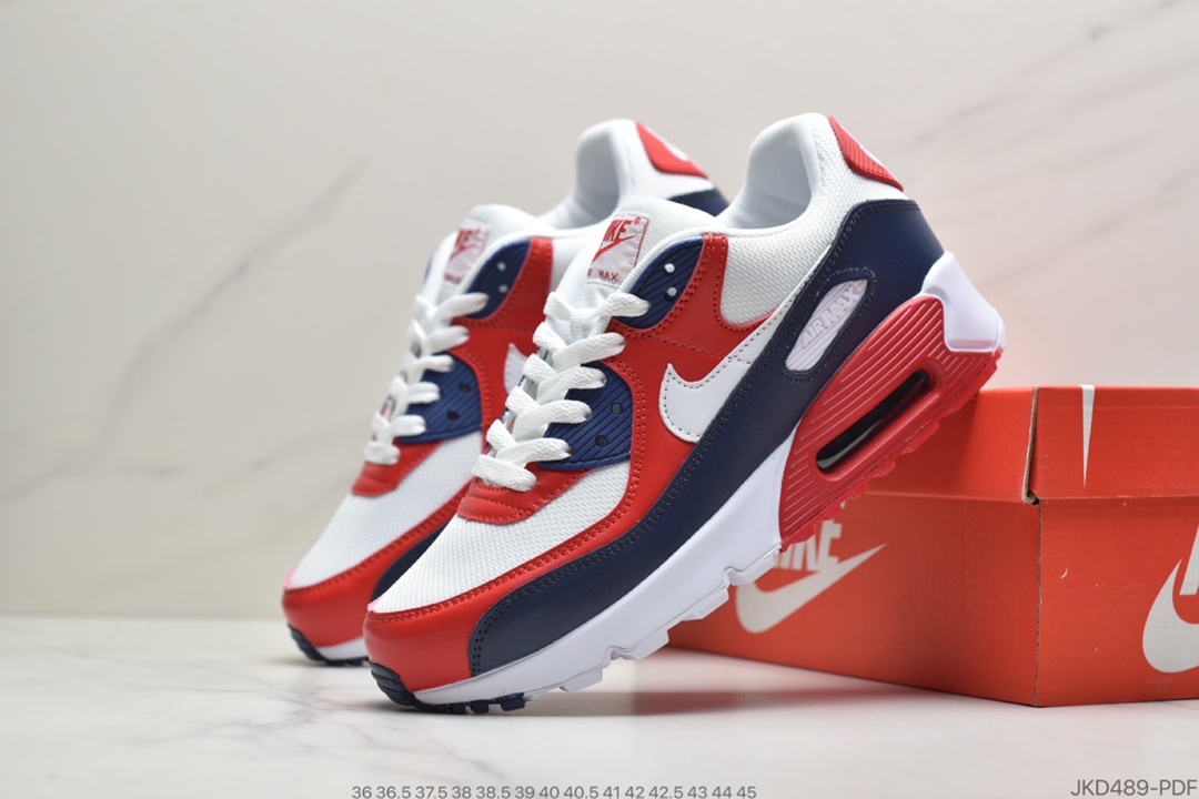 160 公司级耐克 AIR MAX90 跑步鞋皮面透气气垫跑鞋休闲运动鞋