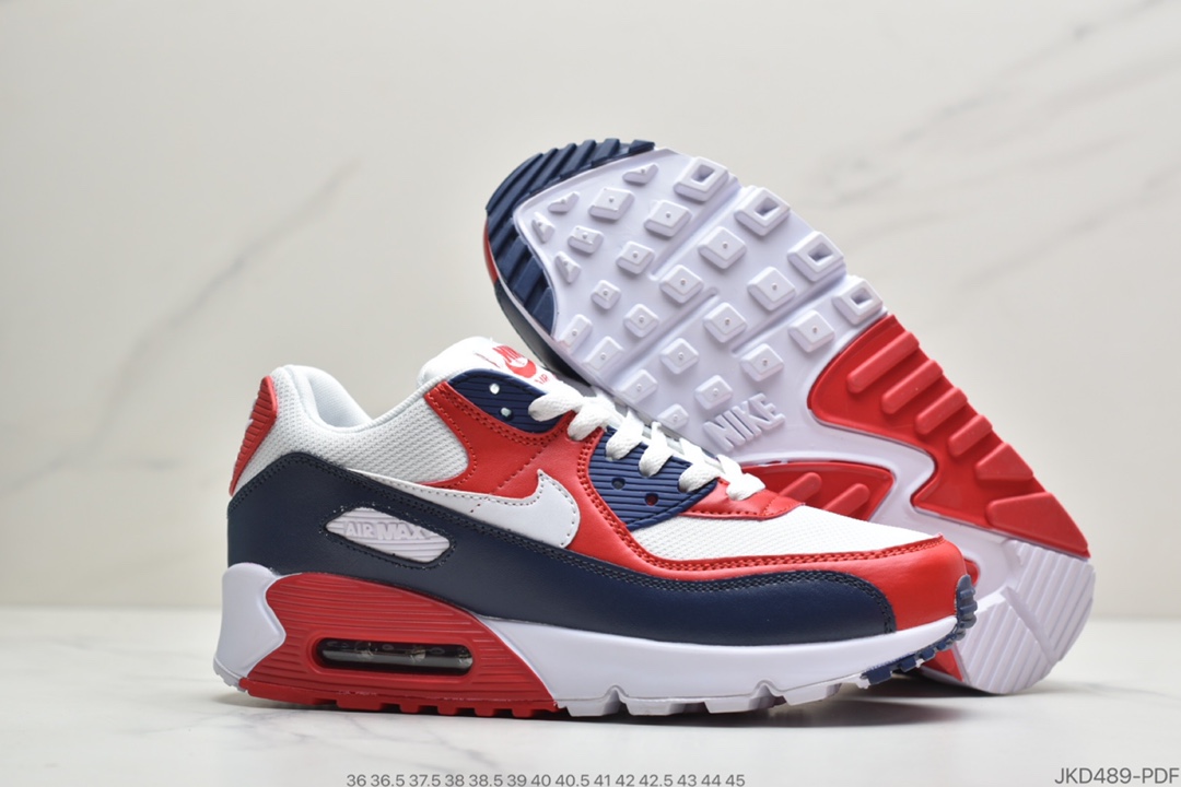 160 公司级耐克 AIR MAX90 跑步鞋皮面透气气垫跑鞋休闲运动鞋
