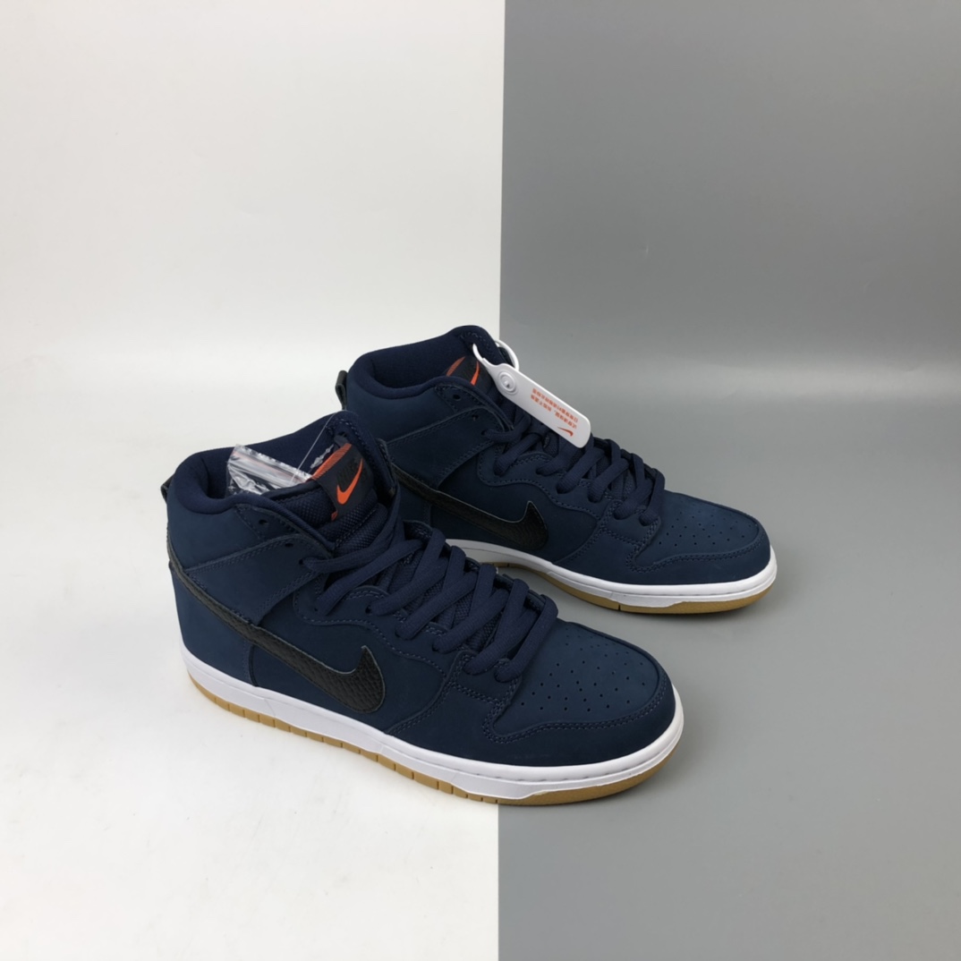 400 Nike SB Dunk High”Navy/Black-Gum”扣篮系列高帮休闲运动滑板板鞋“暗夜蓝黑生胶”CI2692-401