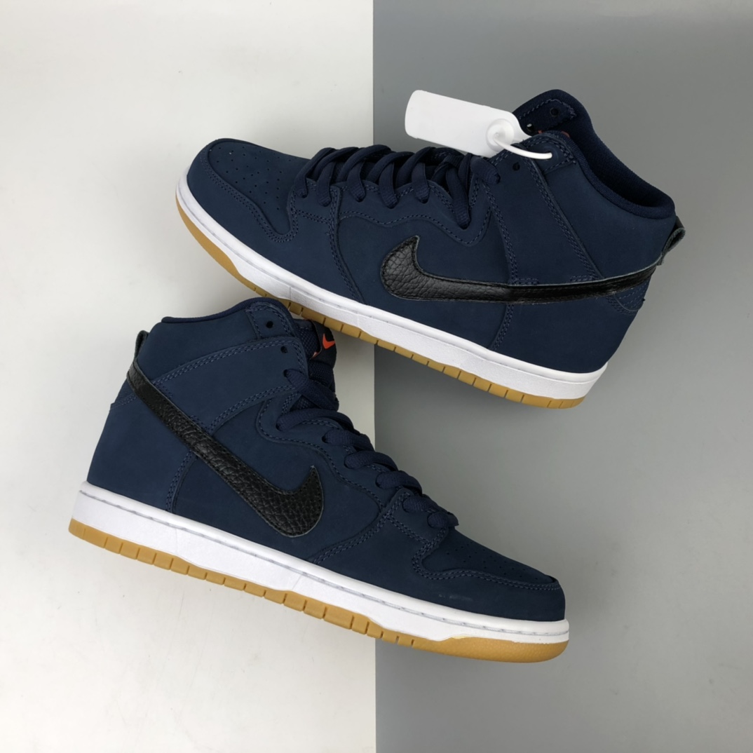 400 Nike SB Dunk High”Navy/Black-Gum”扣篮系列高帮休闲运动滑板板鞋“暗夜蓝黑生胶”CI2692-401