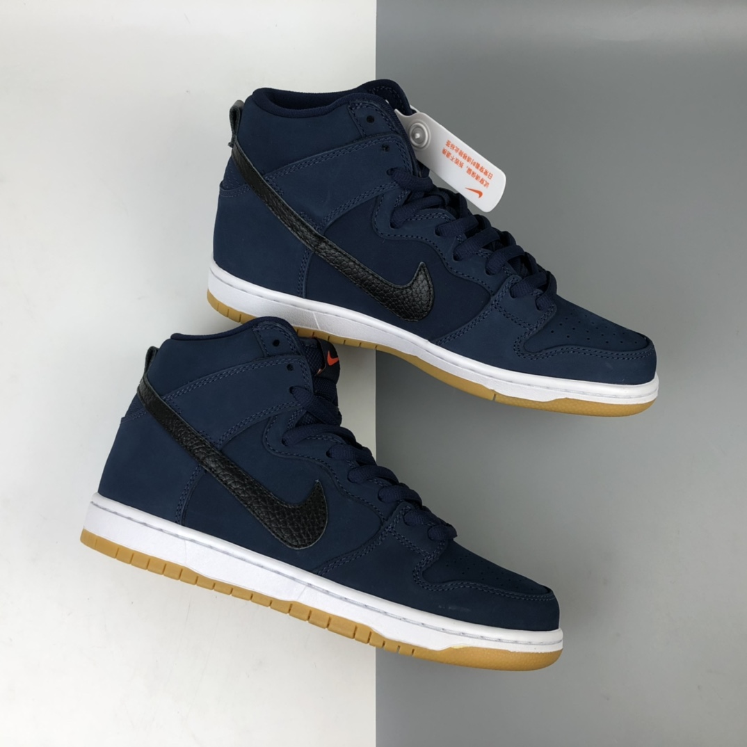 400 Nike SB Dunk High”Navy/Black-Gum”扣篮系列高帮休闲运动滑板板鞋“暗夜蓝黑生胶”CI2692-401