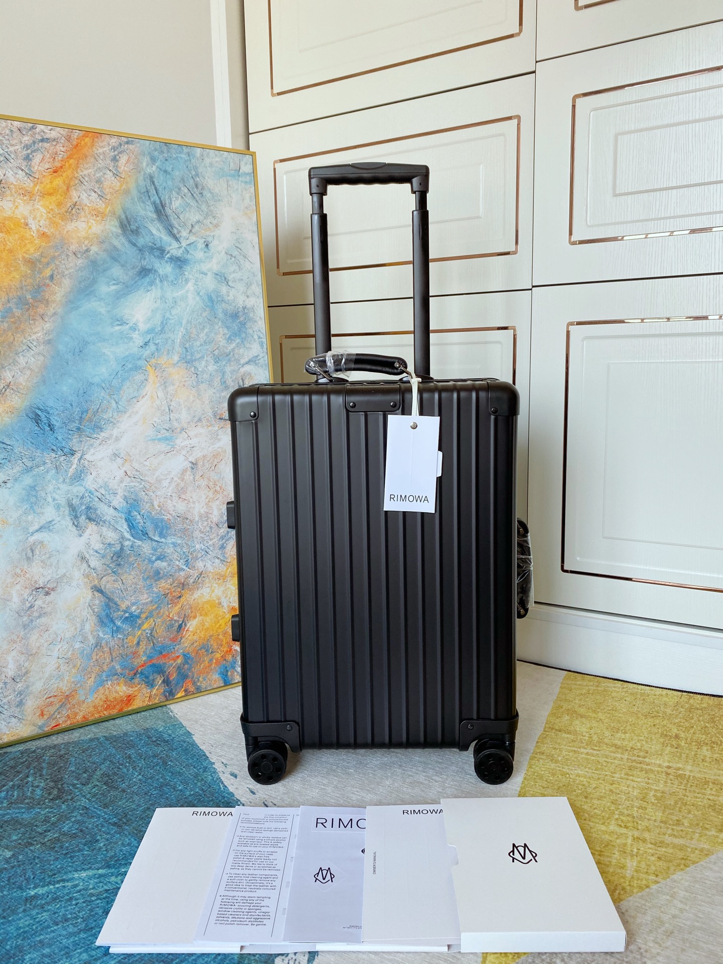 Réplica de alta calidad barata
 Rimowa Bolsos Maleta con ruedas Negro Plata Vintage