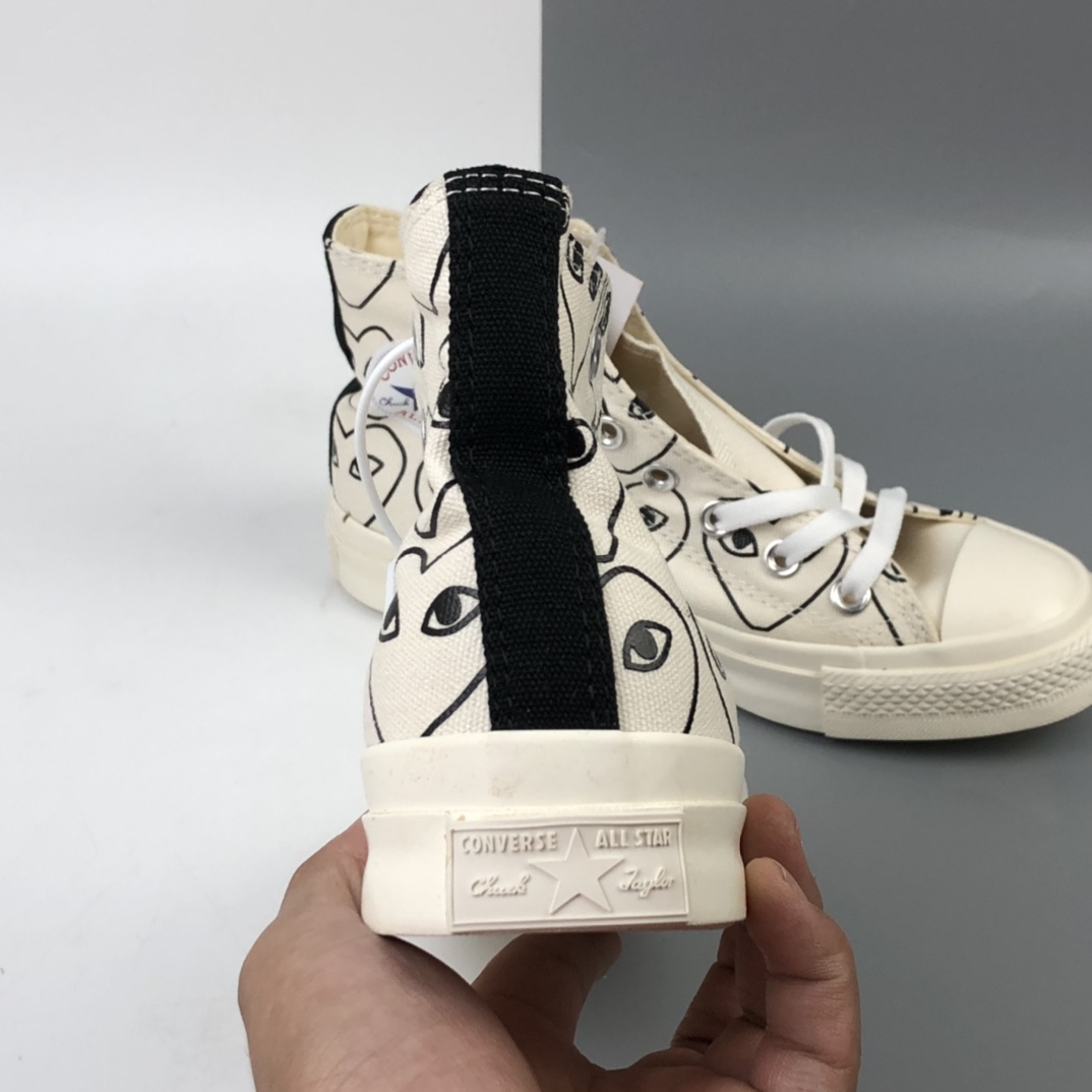 130 Converse x CDG Play x Smiley 2020匡威新款川久保玲笑脸联名日版限定款高帮板鞋 1CK811