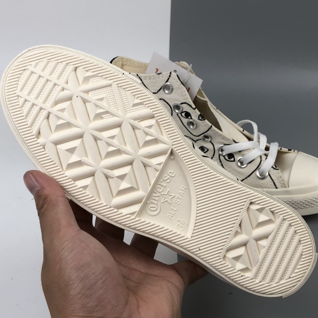 130 Converse x CDG Play x Smiley 2020匡威新款川久保玲笑脸联名日版限定款高帮板鞋 1CK811