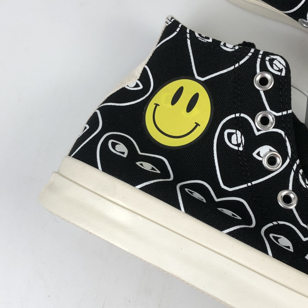 130 Converse x CDG Play x Smiley 2020匡威新款川久保玲笑脸联名日版限定款高帮板鞋 1CK810