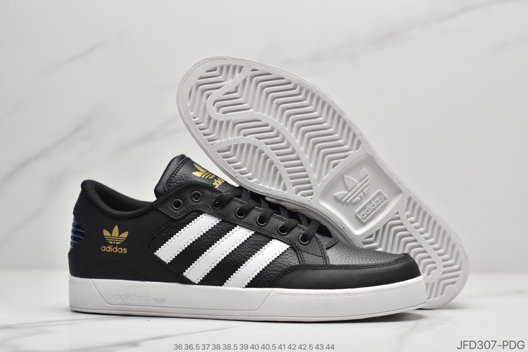 170 公司级阿迪达斯 Adidas Hardcourt Low 三叶草高帮系带耐磨舒适运动休闲板鞋FX0520