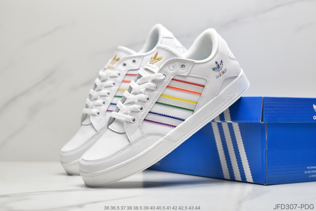 170 公司级阿迪达斯 Adidas Hardcourt Low 三叶草高帮系带耐磨舒适运动休闲板鞋FX0520