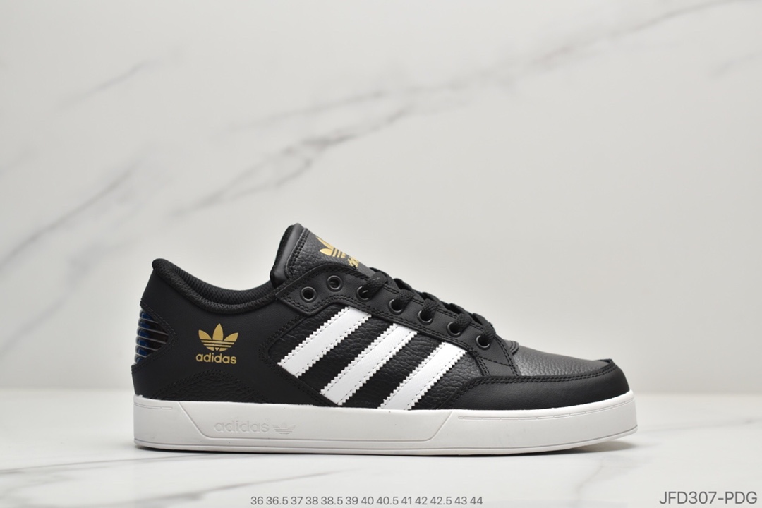 170 公司级阿迪达斯 Adidas Hardcourt Low 三叶草高帮系带耐磨舒适运动休闲板鞋FX0520