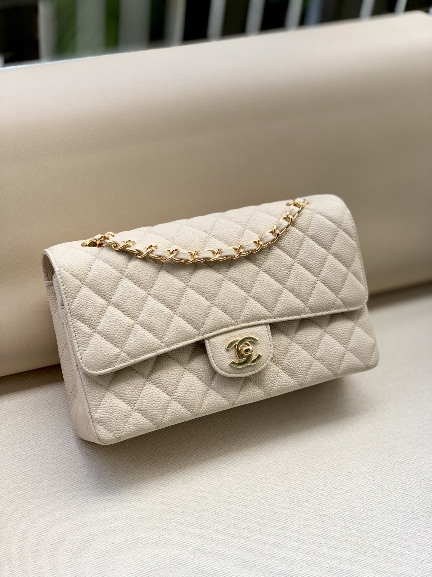 CHANEL CF Classic 25cm Imported Lambskin Small Bag Big Charm Classic Versatile