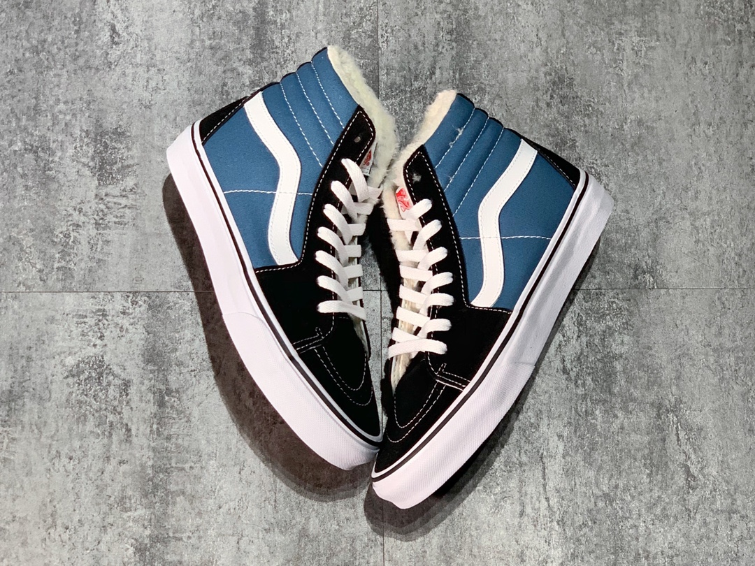 160  Vans SK8-Hi 海军蓝经典系列 加绒款