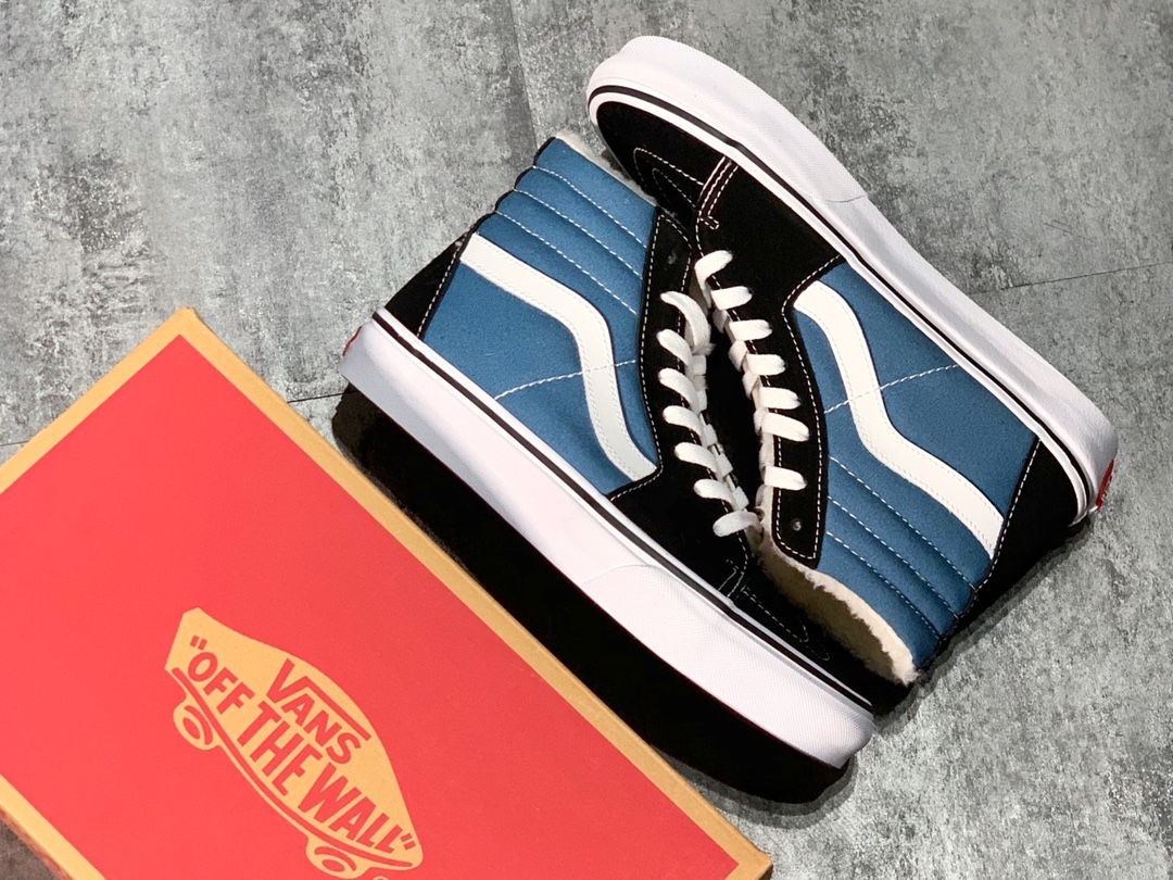 160  Vans SK8-Hi 海军蓝经典系列 加绒款