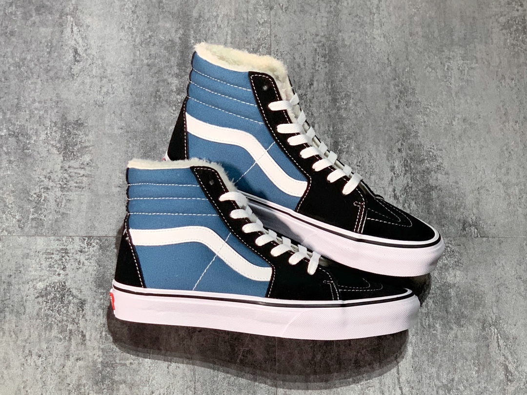 160  Vans SK8-Hi 海军蓝经典系列 加绒款