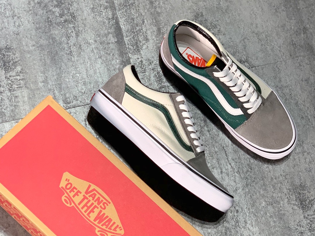 150  Vans Old Skool 秋冬新款 拼接撞色  低帮职业滑板鞋 VN0A4Bv51lB