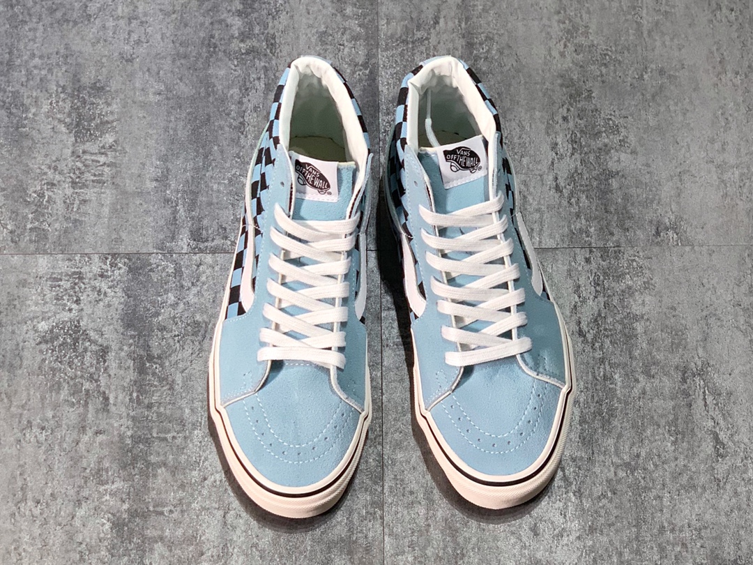160 海外独家限量发售 Vans Sk8-Hi 高帮浅蓝独角兽复古板鞋