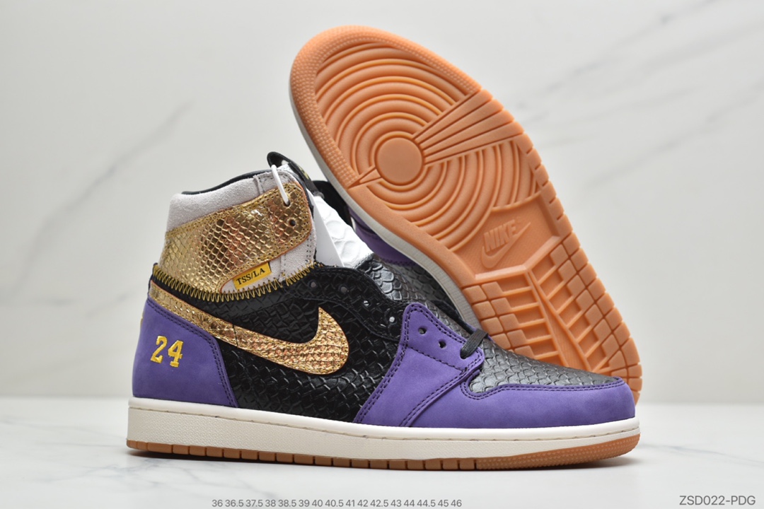 310 公司级Union x Air Jordan 1 High “Mamba”曼巴 紫金 AJ1乔丹一代科比纪念款 高帮  555088-171
