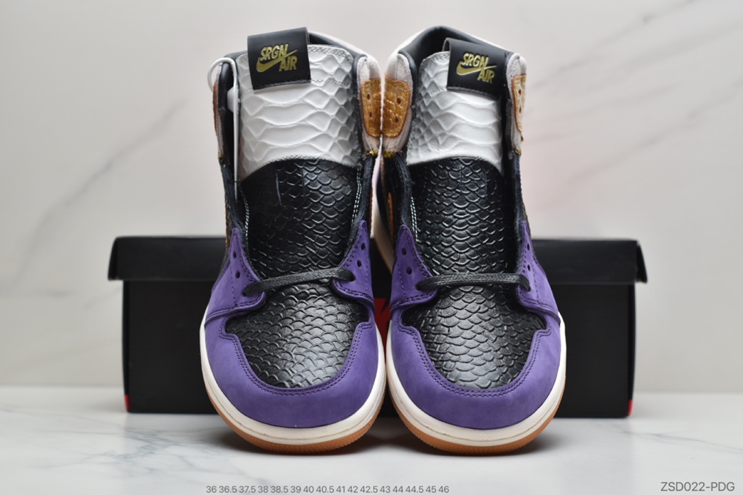 310 公司级Union x Air Jordan 1 High “Mamba”曼巴 紫金 AJ1乔丹一代科比纪念款 高帮  555088-171
