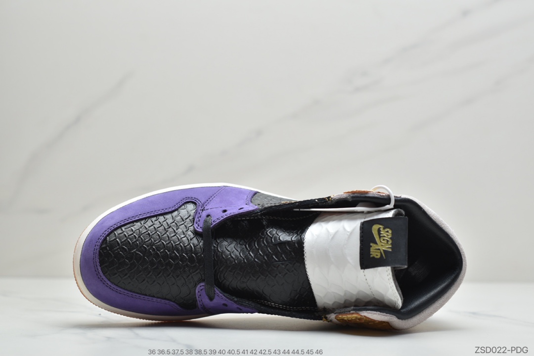 310 公司级Union x Air Jordan 1 High “Mamba”曼巴 紫金 AJ1乔丹一代科比纪念款 高帮  555088-171