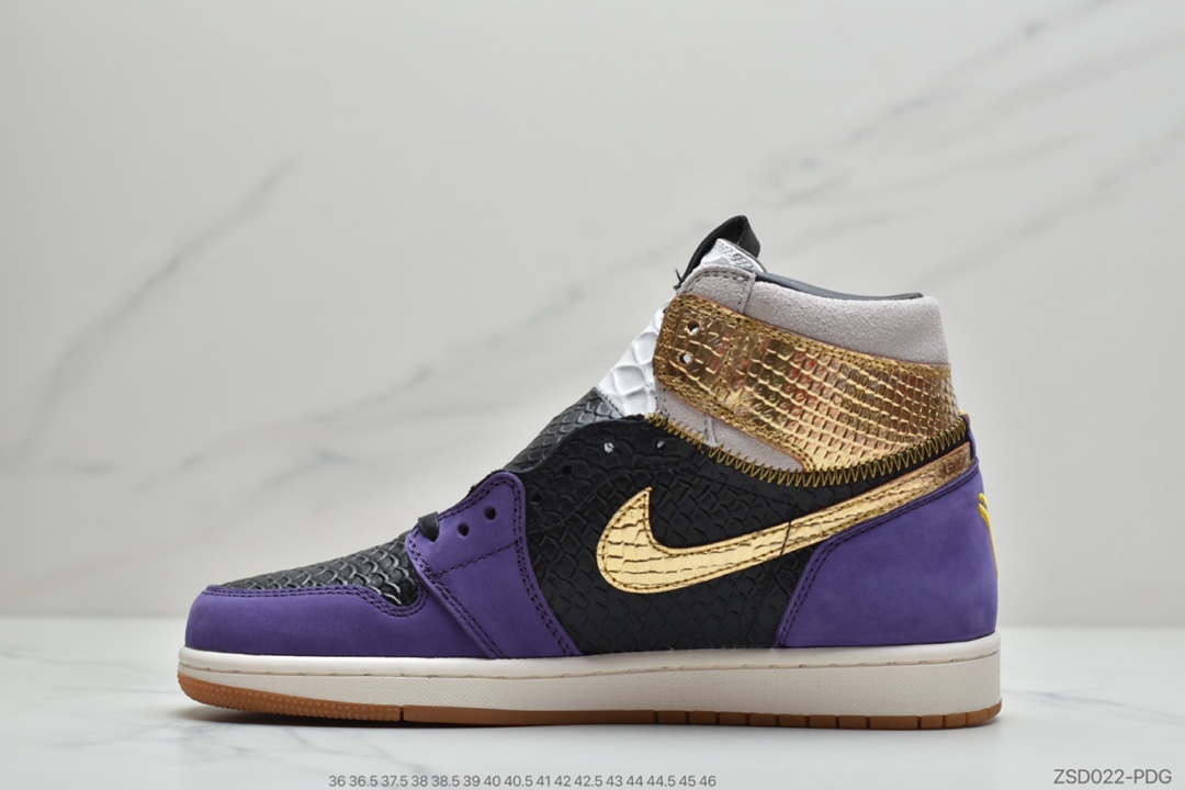 310 公司级Union x Air Jordan 1 High “Mamba”曼巴 紫金 AJ1乔丹一代科比纪念款 高帮  555088-171