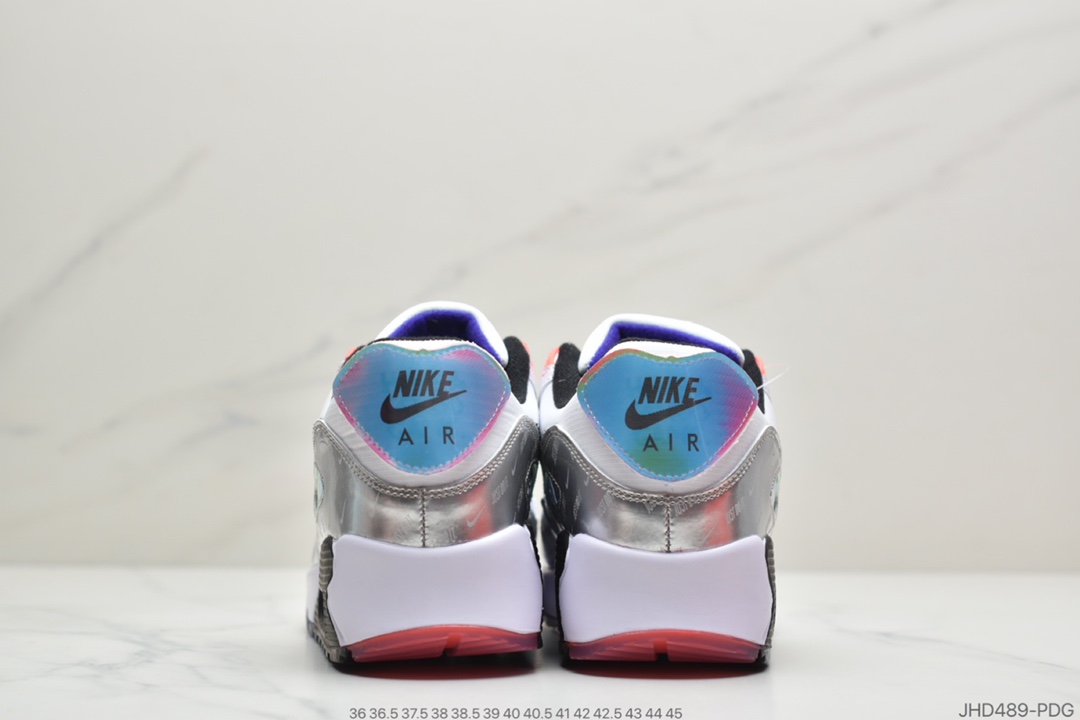 180耐克Nike Air Max 90”Have A Good Game“白银LOL电玩像素钩子””复古气垫百搭休闲运动慢跑鞋 DC0832-101