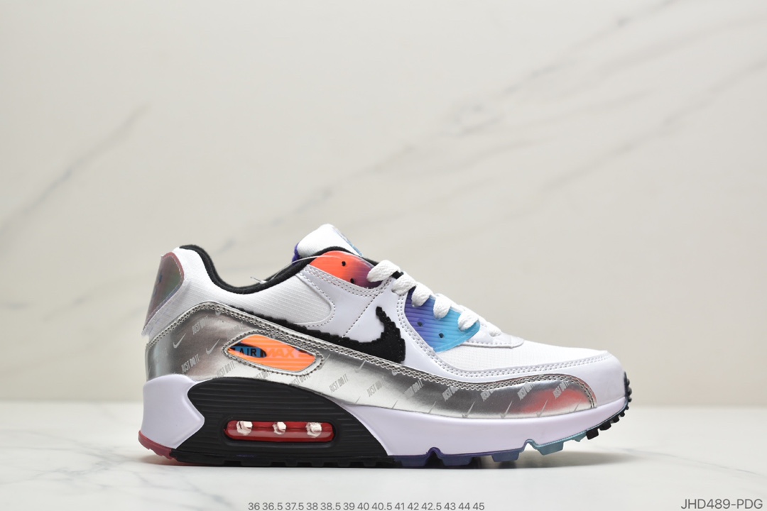 180耐克Nike Air Max 90”Have A Good Game“白银LOL电玩像素钩子””复古气垫百搭休闲运动慢跑鞋 DC0832-101
