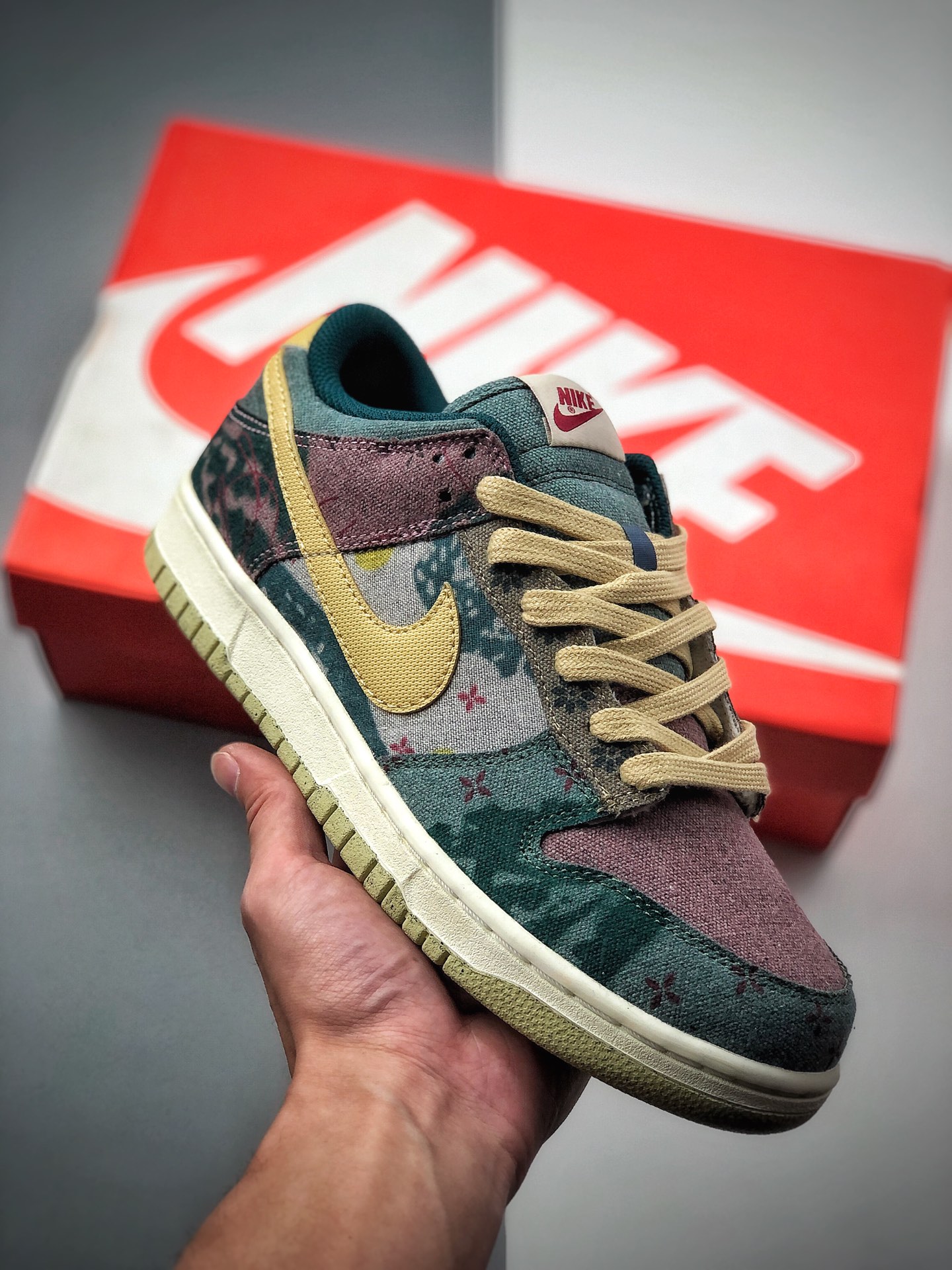 Nike SB Dunk Low "Lemon Wash", mismo modelo que Jay Chou, zapatilla de skate casual de caña baja con teñido t…
