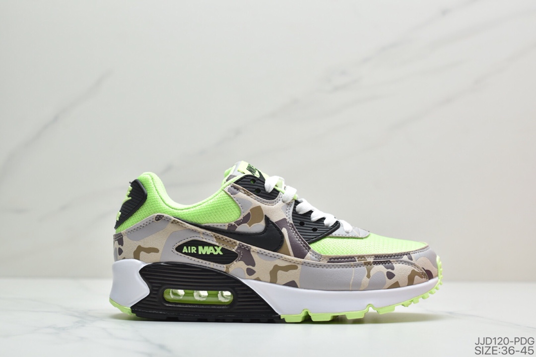 130 真标耐克 AIR MAX90 跑步鞋皮面透气气垫跑鞋休闲运动鞋