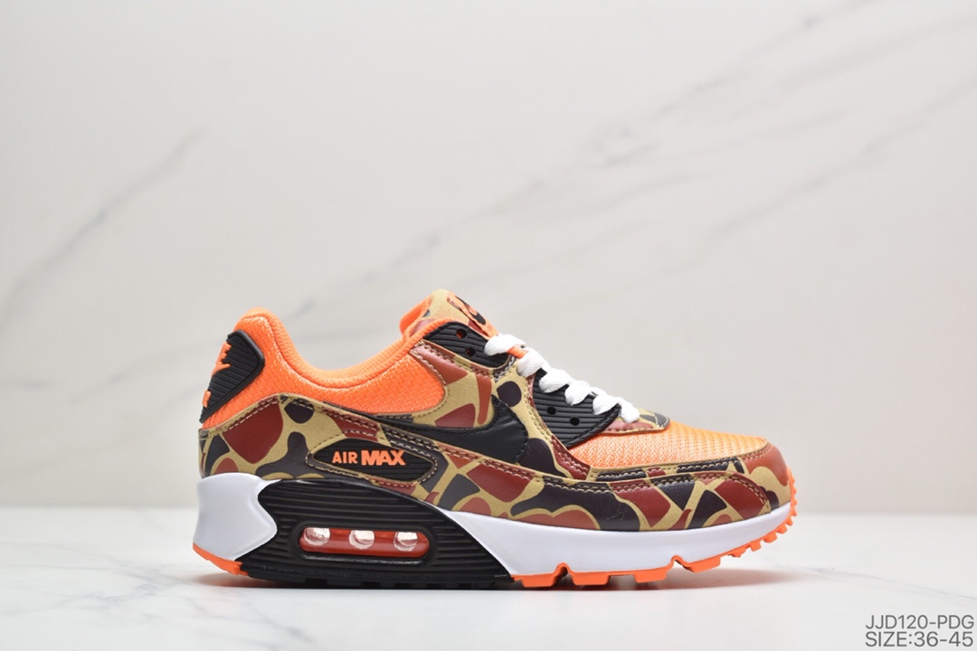 130 真标耐克 AIR MAX90 跑步鞋皮面透气气垫跑鞋休闲运动鞋