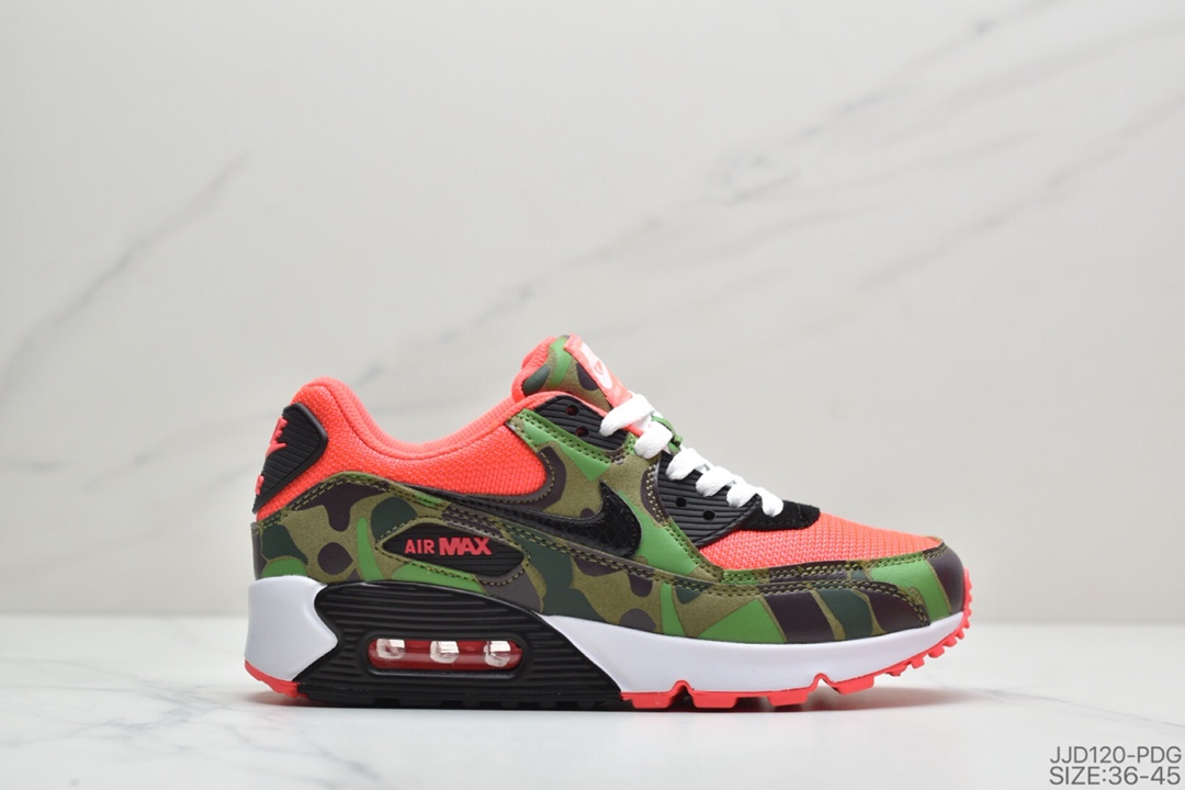 130 真标耐克 AIR MAX90 跑步鞋皮面透气气垫跑鞋休闲运动鞋