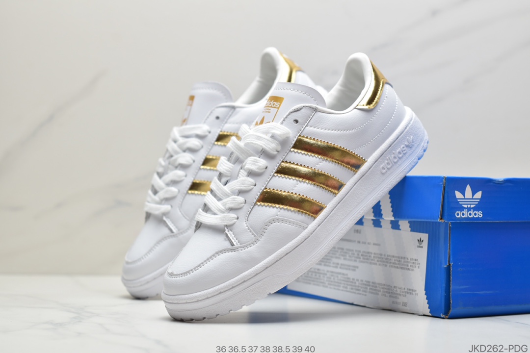 160 公司级阿迪达斯Adidas Team Court 复古百搭简约运动风 EF6054