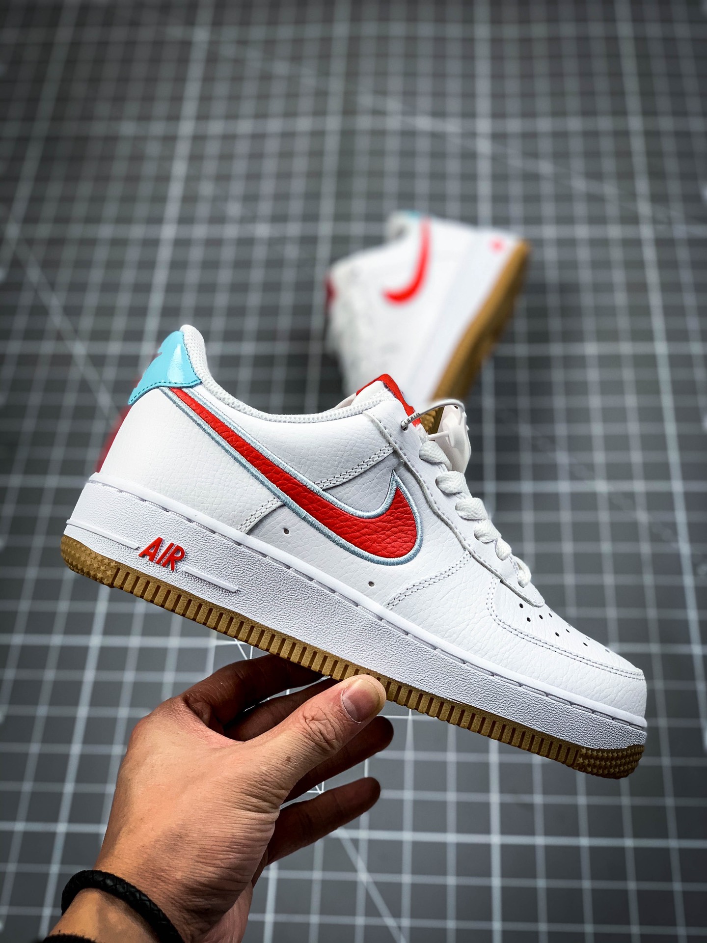 220 公司级Nike Air Force 1 Low “白蓝红”  空军一号低帮百搭休闲运动板鞋  DA4660-101