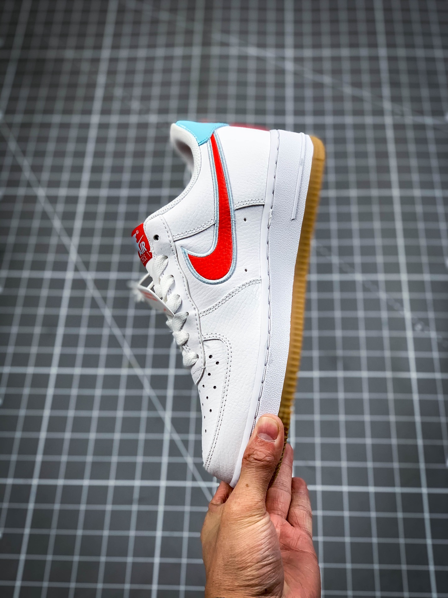 220 公司级Nike Air Force 1 Low “白蓝红”  空军一号低帮百搭休闲运动板鞋  DA4660-101