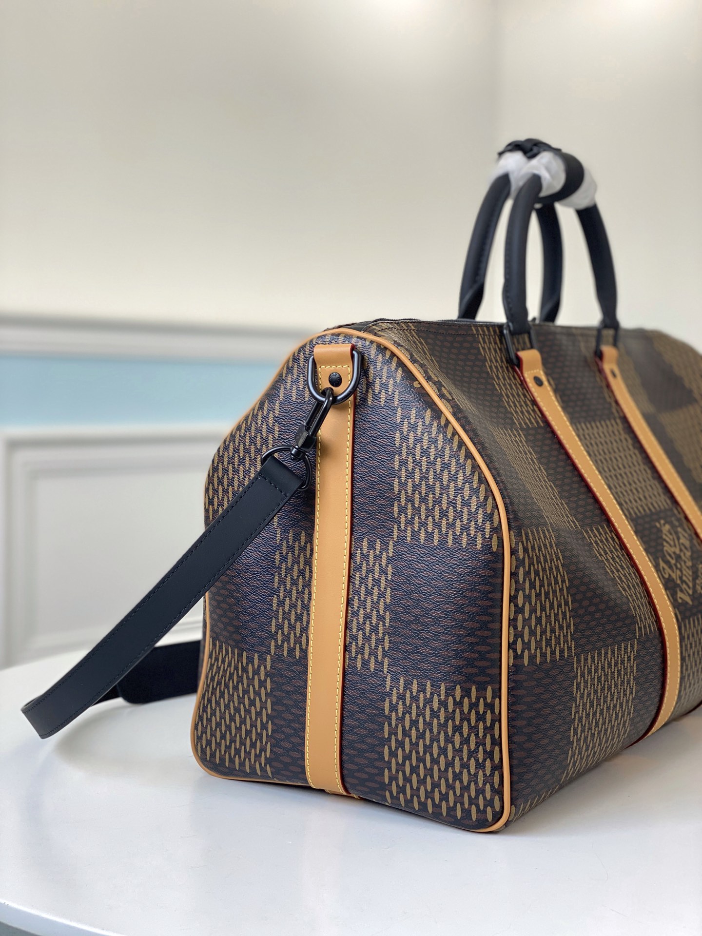 Louis Vuitton Keepall Bandouli re 50 Giant Damier Ebene 50 x 29 x 23 cm travel