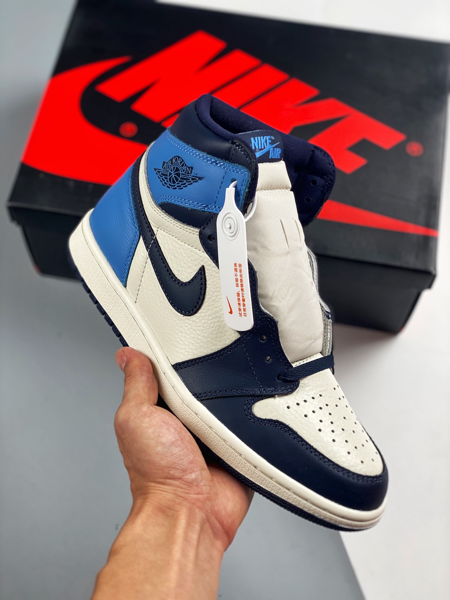 #Base original de Dongguan, el rey de la relación calidad-precio en el mercado💯 Air Jordan 1 Retro "Obsidian" Azul Car…