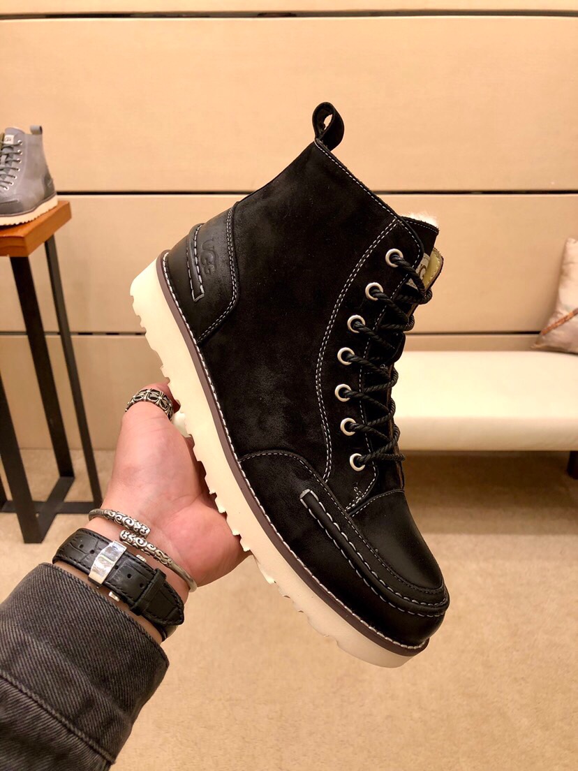 （真全羊毛里不加丝假毛）【UGG男鞋】 版型好到不多说，品质、做工、材料再度升级帅气来袭👏俊朗的外形👏精