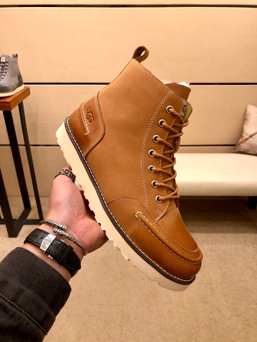 （真全羊毛里不加丝假毛）【UGG男鞋】 版型好到不多说，品质、做工、材料再度升级帅气来袭👏俊朗的外形👏精