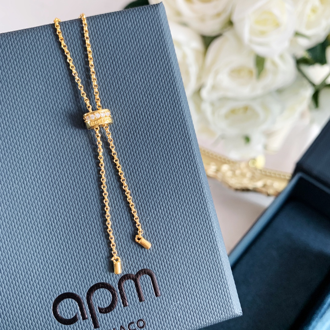 Virgin Precision Version: APM Monaco’s 925 Silver & Gold Image Distribution Necklace - 图片 5