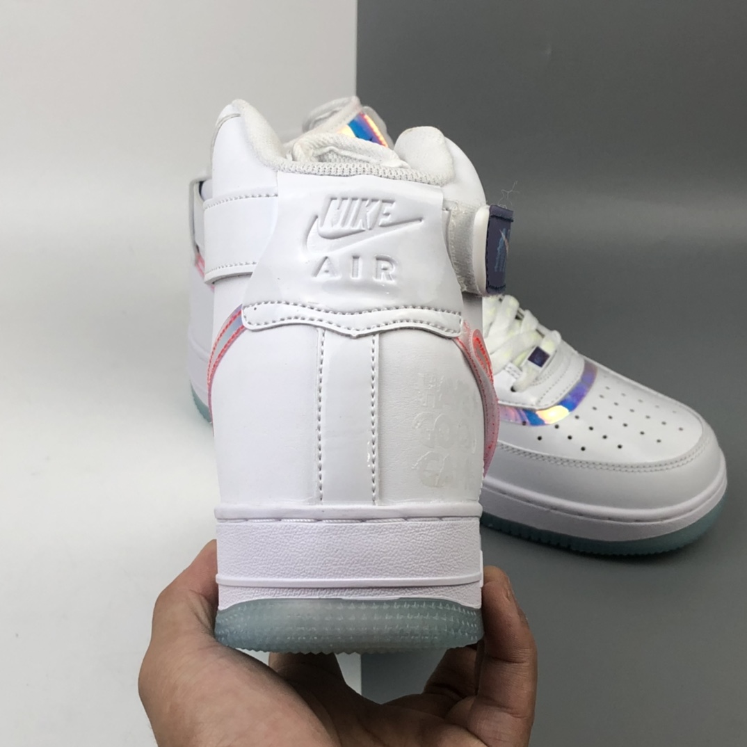 200 Nike Air Force 1'07 LV8 ”Good Game” 电玩限定 白炫彩镭射魔术贴高帮板鞋 DC2111-191