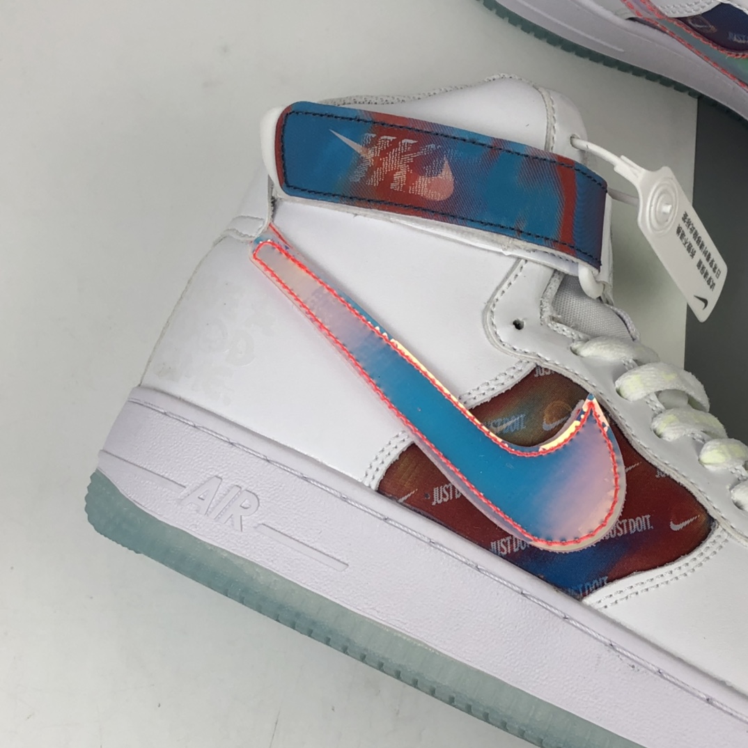 200 Nike Air Force 1'07 LV8 ”Good Game” 电玩限定 白炫彩镭射魔术贴高帮板鞋 DC2111-191