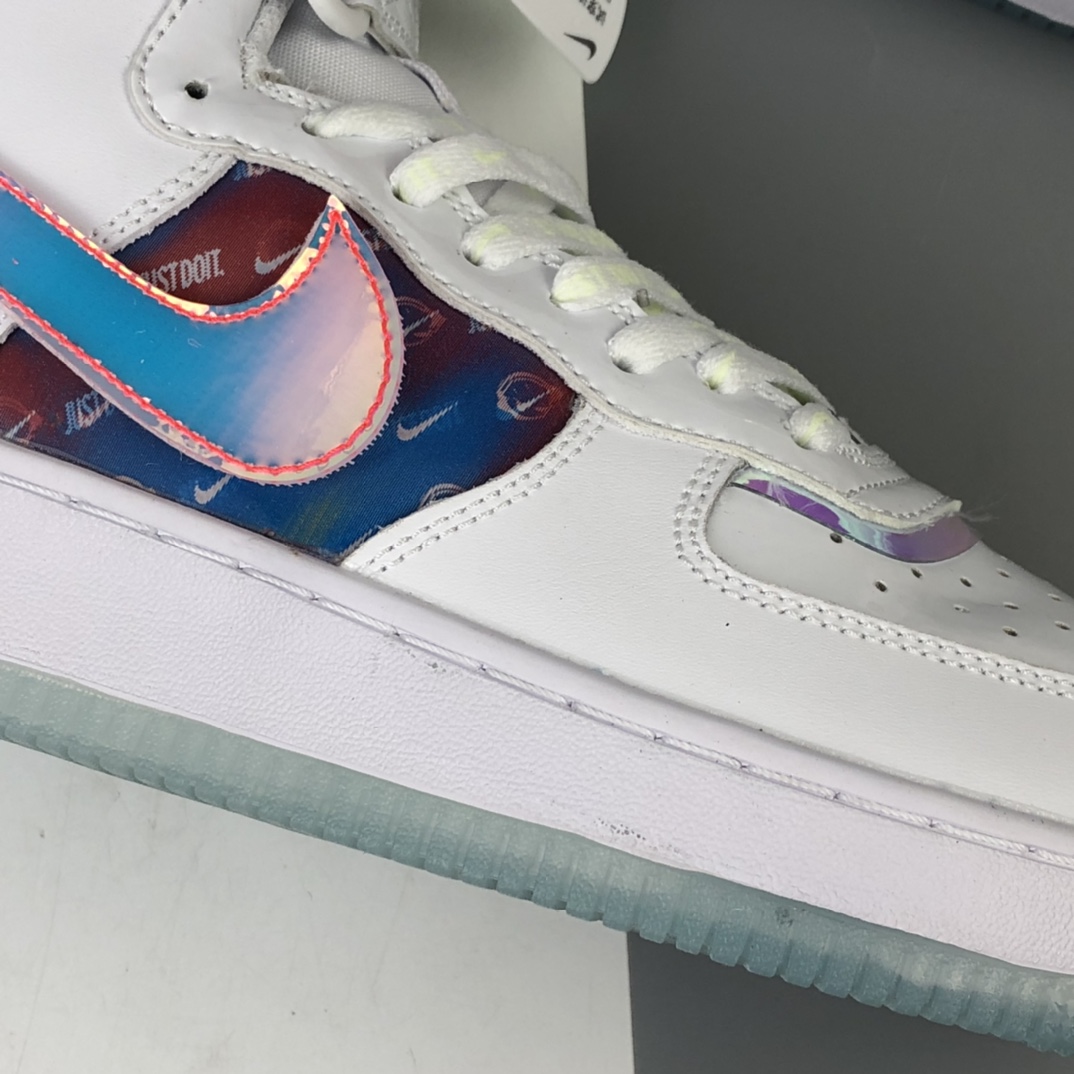 200 Nike Air Force 1'07 LV8 ”Good Game” 电玩限定 白炫彩镭射魔术贴高帮板鞋 DC2111-191