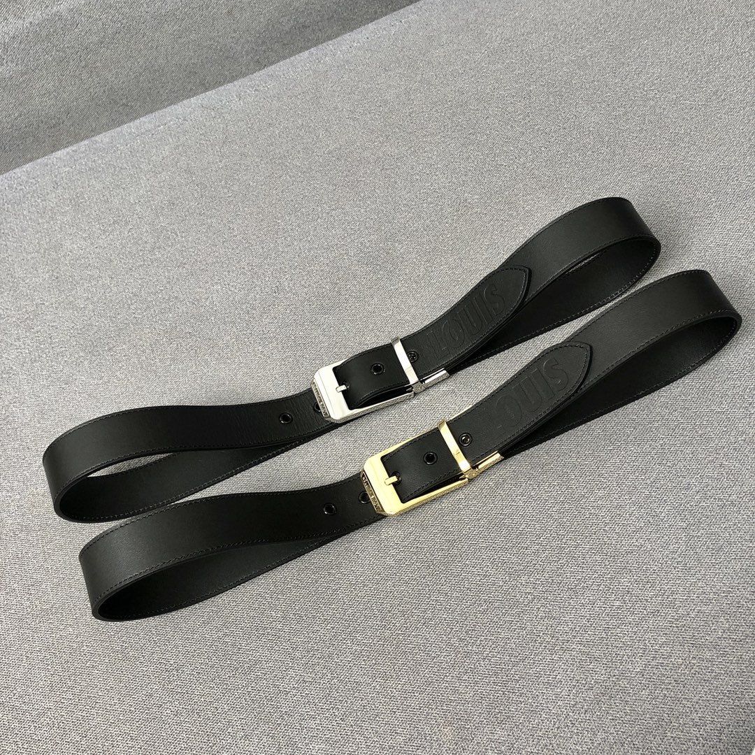 Louis Vuitton Belts Men Calfskin Cowhide