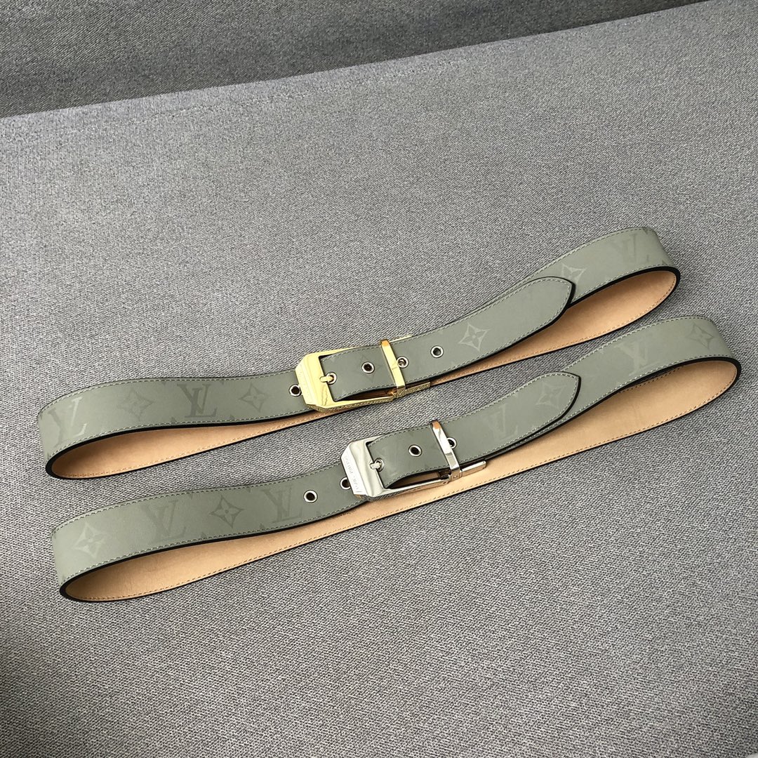 Louis Vuitton Belts Men Canvas Frosted