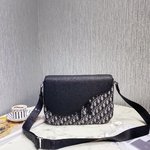 Dior Designer
 Messenger Bags Beige Black Printing Cowhide Oblique