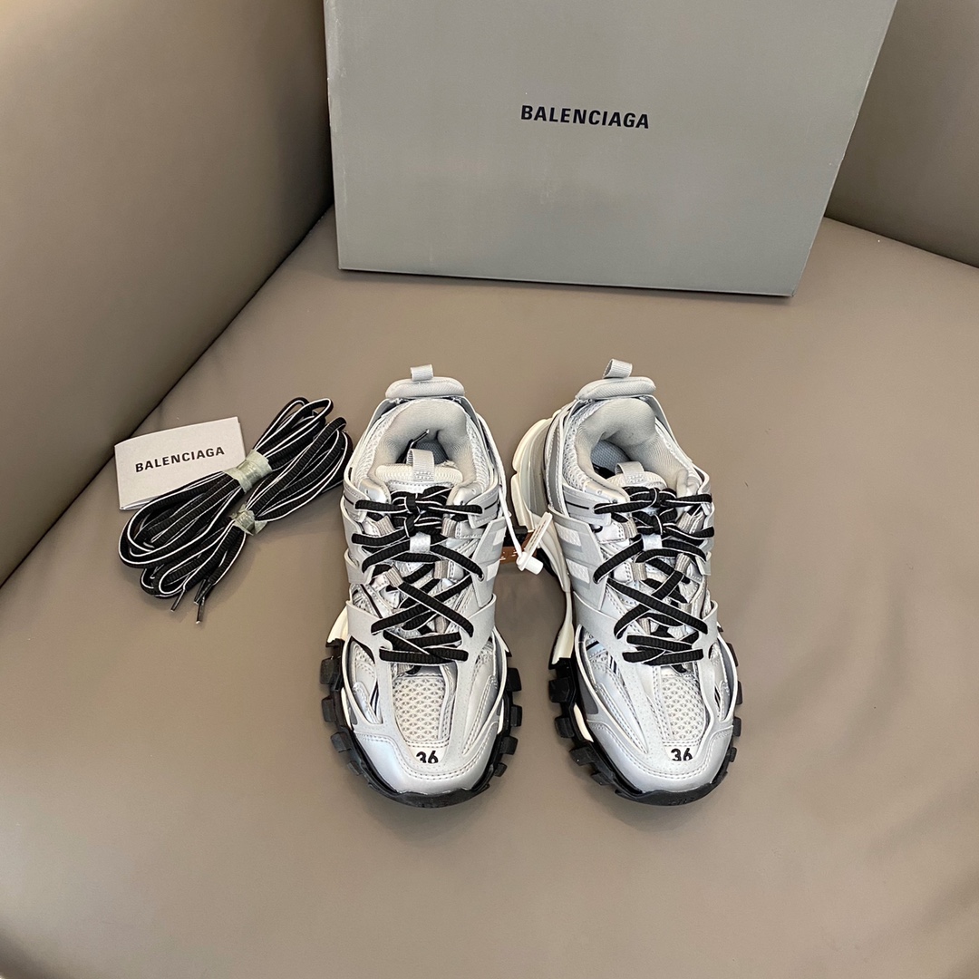 Balenciaga plateado · Balenciaga 2021ss nuevo nuevo color Track 3.0 zapatos para papá de tercera generación, zapatos de…
